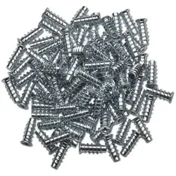 SO-TECH® Schrauben-Set Euroschrauben Vario Spezialschraube Vollgewinde Bohrung 5 mm, (100 St), 6,3 x 16 mm (Kopfdurchmesser: 7,7 mm), mit Senkkopf silberfarben Senkkopf | 16 mm