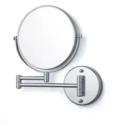 tesa Kosmetikspiegel beleuchtet VISIOON silber - Badezimmerzubehör mit zweiseitigem Design, einfach ohne Bohren zu befestigen – ideal für eine stilvolle und funktionale Badgestaltung.