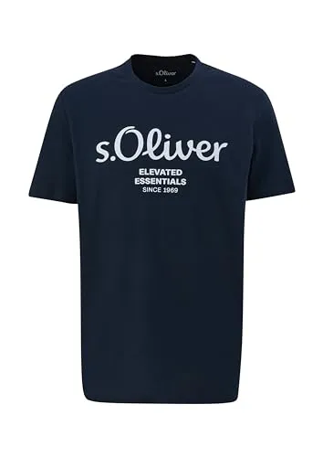 s.Oliver Kurzarmshirt T-Shirt Baumwoll-T-Shirt mit Logo-Print