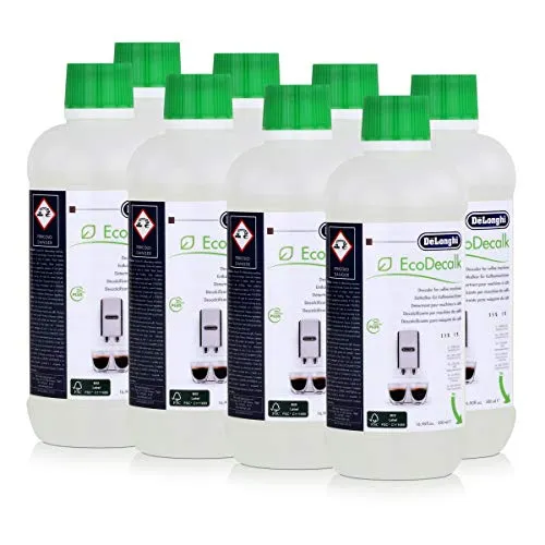 DeLonghi SER 3018 EcoDecalk Entkalker für Kaffeevollautomaten - Umweltfreundlicher Entkalker für Kaffeevollautomaten, löst Kalkablagerungen bis zu dreimal schneller als herkömmliche Produkte und besteht aus 100% biologisch abbaubaren Rohstoffen.