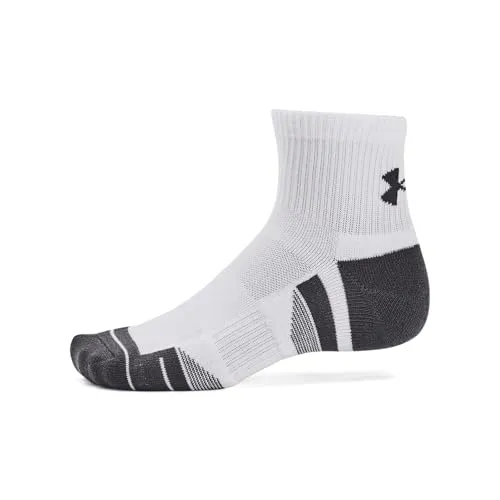 Under Armour Unisex UA Performance Tech 3 Stück Qtr, Weiß / Weiß / Jet Grey, M EU