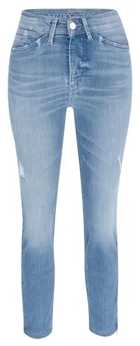 MAC Dream CHIC Light Blue Authentic wash 5452-90-0356 D460 W34 L27 - Hochwertige Jeans aus robustem Denim mit 10oz Stoffgewicht, ideal für Langlebigkeit. Die Kombination aus deutschen Konfektionsweiten und Inch-Längen sorgt für eine perfekte Passform und hohen Tragekomfort.