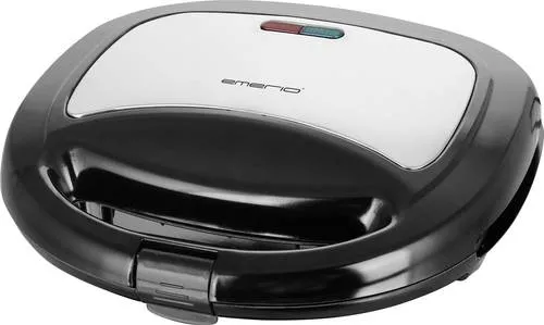 EMERIO ST-120889 Sandwich-Toaster - Sandwichmaker mit Antihaftbeschichtung und Kontrollleuchte, BPA-frei und klappbar für platzsparende Lagerung.