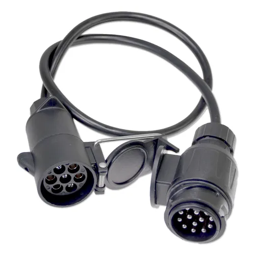Anhänger-Adapterkabel 13 auf 7-polig Verlängerungskabel 75cm Adapter Trailer PKW