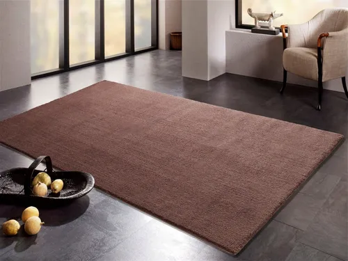 Novel Webteppich Sunshine, Braun, 240x290 cm - Teppiche & Böden, Moderner Hochflor-Teppich mit pflegefreundlicher Oberfläche aus 100% Polyester, ideal für ein gemütliches Ambiente und flexible Raumgestaltung.