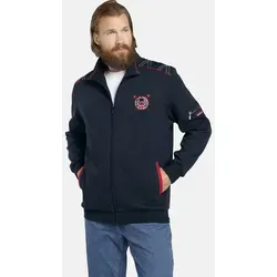 Jan Vanderstorm Sweatjacke ATLI mit trendigen Kontrasten blau 6XL (76/78)