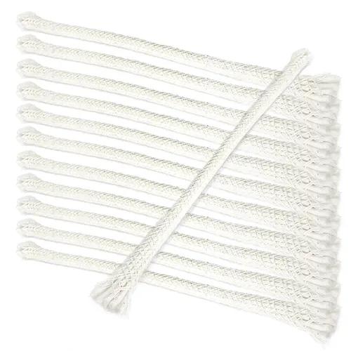 NKlaus 12 x 20cm Ersatzdochte für Tiki Fakel Gartenfackel Bambusfackel Öllampe Runddocht 8mm 1285