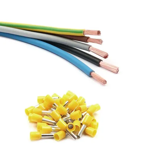 6mm² Elektroverteilung Verdrahtungssatz 5x2m (bn/bl/gn-ge), 50x Aderendhülsen