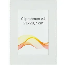 RAWWEST.BIS Rahmenloser Bilderrahmen A4 21x29,7 cm Cliprahmen mit Acrylglas - Weiß