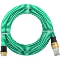 vidaXL Saugschlauch mit Messing-Anschlüssen 5 m - Bewässerung, langlebiger PVC-Saugschlauch mit Fußventil und Sieb für optimale Schmutzabwehr, ideal für Gartenpumpen und Wasserfilter.