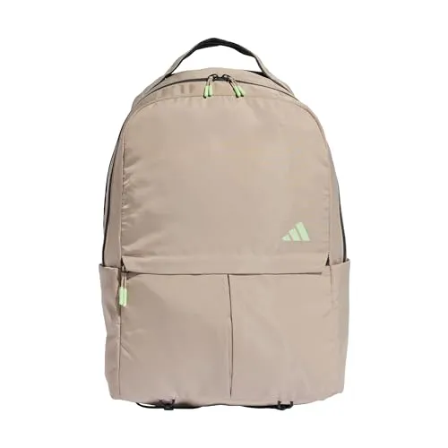 Adidas Yoga BP Rucksack wonder beige/semi green spark/carbon - Stylischer Rucksack für Yoga und Freizeit, mit 25.75 L Volumen und aus robustem Polyester gefertigt.