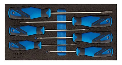 GEDORE Schraubendreher-Satz 1500 CT1-2150 PZ 6-Tlg - Werkstattwagen, hochwertiger 6-tlg. Schraubendreher-Satz für präzises Arbeiten und lange Haltbarkeit.