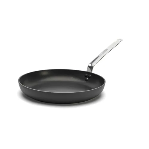 De Buyer 8760 Choc Intense Bratpfanne, Mattschwarz - Hochwertige Antihaftbeschichtung - Pfanne mit extrem strapazierfähiger, PFOA-freier Beschichtung für hohe Abriebfestigkeit. Ideal für gleichmäßiges Braten und Saucenverbindung, induktionsgeeignet und pflegeleicht.