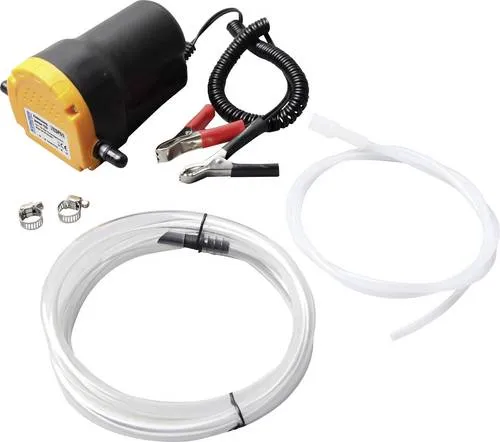 Kunzer 7ESP01 Ölabsaugpumpe - Ölabsaugpumpe für Motoröl, Diesel & Heizöl, betrieben über 12 V Autobatterie mit praktischen Batterieklemmzangen, ideal für Werkstätten und Heimwerker.