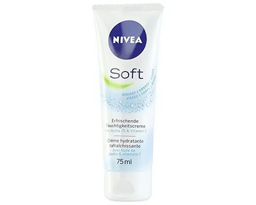 Nivea Soft Creme Tube 6er Pack - Nivea Soft Creme Tube, 6 x 75 ml. Die leichte Formel mit Vitamin E und Jojoba-Öl sorgt für intensive Pflege und schnelle Feuchtigkeitszufuhr. Ideal für die tägliche Anwendung und hinterlässt eine zarte, geschmeidige Haut.
