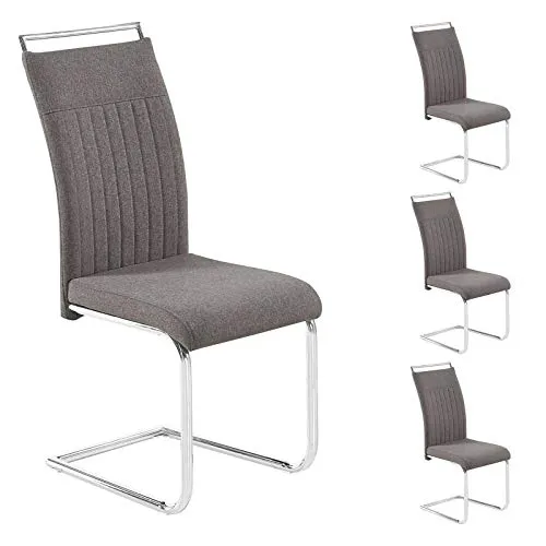 Caro-Möbel Esszimmerstuhl ERICA (4 St) in grau von CARO-Möbel