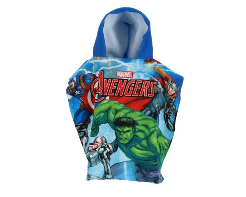The AVENGERS Poncho Avengers Badeponcho aus Microfaser mit kapuze für Kinder