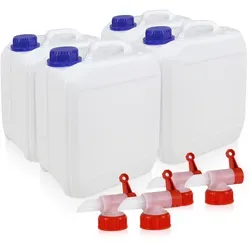 4x5L Kanister Set für Camping in weiß von Höfer Chemie