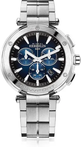 Herbelin Herren Uhr 37688B35 - Elegante Silberne Chronograph - Herrenuhren mit Quarzwerk und Saphirglas, wasserfest bis 10 bar - ideal für stilbewusste Männer.