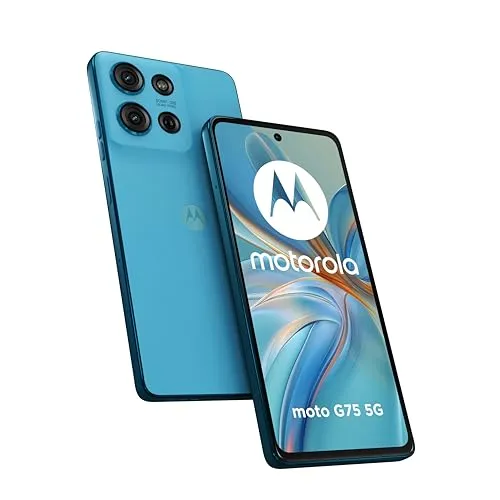 Motorola moto G75 5G - 6,78 Zoll Dual-SIM Smartphone, 8 GB RAM, 256 GB Speicher, 50 MP Dual-Kamera und 5000 mAh Akku in Blau