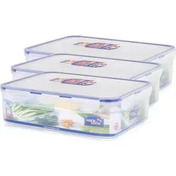Lock&Lock HPL834 Multifunktionsbox 3,9L - Luft- und wasserdicht (3er Pack) - Vorratsdosen mit 3,9L Fassungsvermögen, BPA-frei und ideal für die Aufbewahrung von Lebensmitteln. Spülmaschinen- und mikrowellengeeignet für maximalen Komfort.