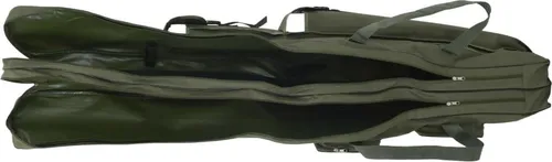 vidaXL Angelrutentasche Dunkelgrün 160 cm - Praktische Angeltasche aus robustem 600D Oxford-Gewebe mit PVC-Beschichtung, ideal für den einfachen Transport deiner Angelruten und Zubehör dank verstellbarem Schultergurt und vielen Fächern.