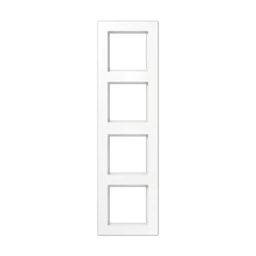 Jung Rahmen 4fach Serie A Creation alpinweiß, 1 Stück, AC 584 WW