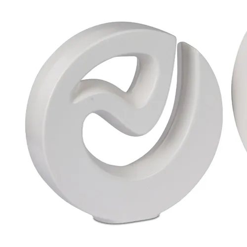 Deko Vase MODERN ART D. 33cm matt weiß Keramik Formano in weiß von formano