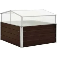 vidaXL Gewächshaus Frühbeet Aufsatz 100x100x85cm - Gartengewächshaus aus verzinktem Stahl, ideal zum Schutz Ihrer Pflanzen vor Kälte. Mit abnehmbarem Dach für optimale Luftzirkulation und stilvollem Design für Balkon oder Terrasse.