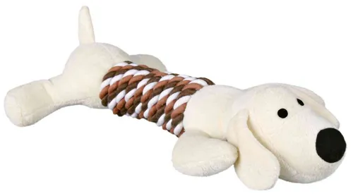 TRIXIE Tierkuscheltier Hund mit Tau - diverse - 32 cm, Plüsch, Tau