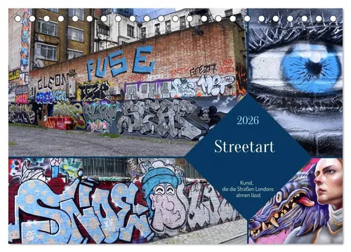 Pia Thauwald | Streetart-Kunst Kalender 2025 - Entdecken Sie die Straßen Londons mit diesem Kunstkalender von Pia Thauwald. 14 Seiten voller kreativer Inspiration für Kunstliebhaber. Ideal für jeden Raum!