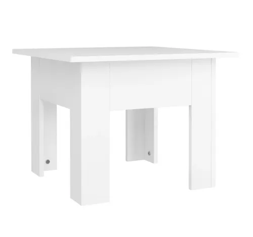 furnicato Couchtisch Weiß 55x42 cm – Moderner Ziertisch aus Holzwerkstoff
