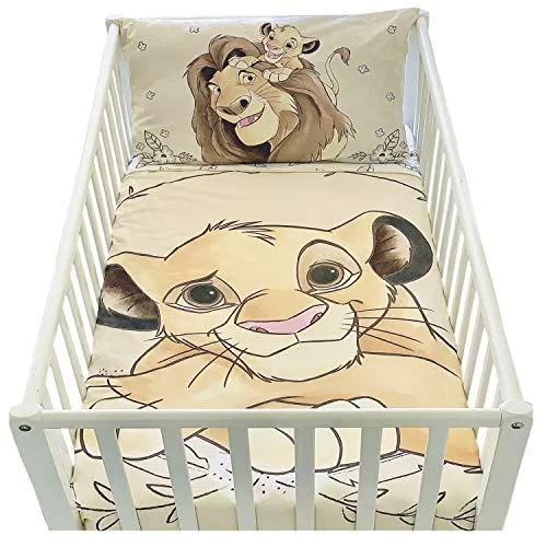 baby bettwäsche 100 x 135 cm und Kissenbezug 40 x 60 cm | Bettwäsche König der Löwen für Betten 60 x 120 cm oder 70 x 140 cm | Bettwäsche Disney für Kleinkinder Titre