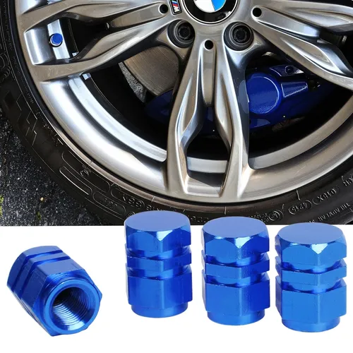 4x Ventilkappen Set Aluminium Abdeckung für Auto-Ventil PKW Fahrrad Motorrad etc