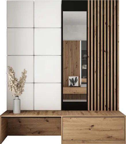 Mirjan24 Garderobe Weiß aus Holzwerkstoff in braun von Mirjan24