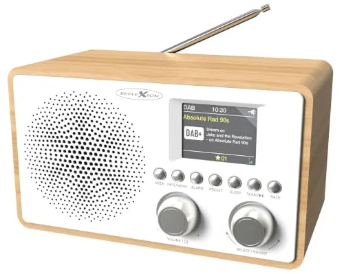 Reflexion DAB+ Digitalradio mit Bluetooth 5.0, USB & AUX-In – HRA1824DAB+/W