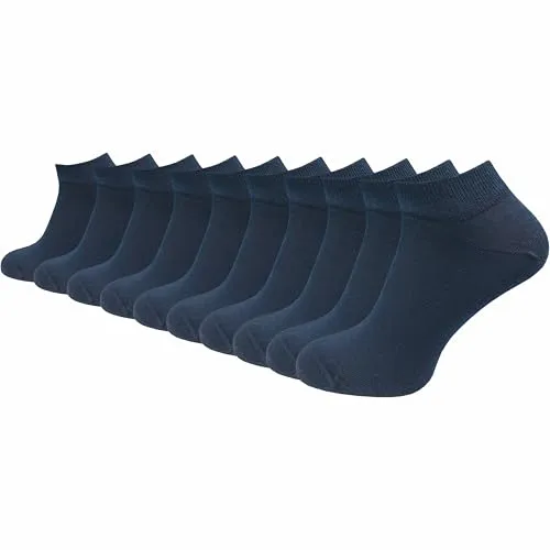 GAWILO Sneakersocken aus 100% Baumwolle für Damen (10-Paar) - Sport-Kurzsocken, atmungsaktiv und ohne drückende Naht über den Zehen – ideal für höchsten Komfort und empfindliche Haut.