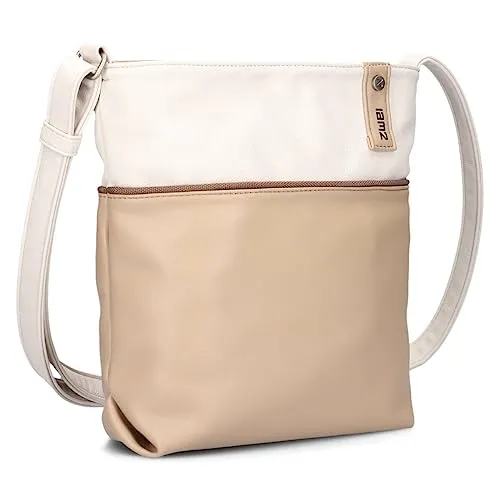 Zwei Damen Umhängetasche JANA J10 Crossbody Bag in beige von ZWEI