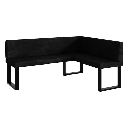 MEBLINI Eckbank für Esszimmer in schwarz von MEBLINI