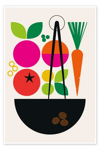 Posterlounge Wandbild Cooking, Bo Lundberg, erhältlich als Poster, Leinwandbild, Wandsticker oder Acrylglasbild