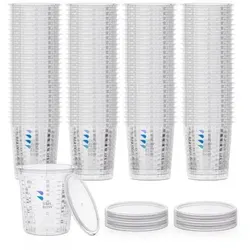 BENBOW Farbmischbehälter BenBow Profi-Messbecher (100 St), Profi-Messbecher 100x 680ml mit Deckel zum Mischen von Farben