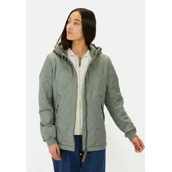 camel active Steppjacke mit Diamant Steppung - Funktionsjacke in Hellgrün, wasserabweisend und ideal für den Alltag, mit praktischen seitlichen Einstecktaschen und modischer Kapuze.