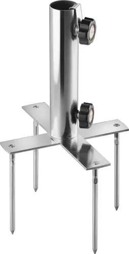Schneider Rasen-Vierzack Sonnenschirmständer, silber
