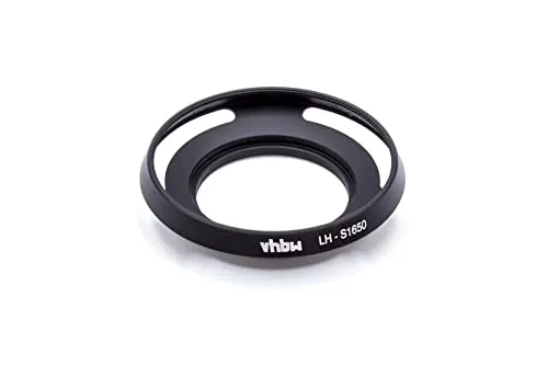 vhbw Gegenlichtblende kompatibel mit Sony A5000, NEX-3N, NEX-5T, AF E16-50 an NEX-5R 40,5mm Objektiv Schwarz, Aluminium, Rund