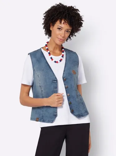 Witt Jerseyweste Jeans-Weste blau 40 - Sportliche Jeansweste in Blau, ideal für lässige Outfits. Aus hochwertiger Baumwollmischung, pflegeleicht und mit praktischen Taschen.