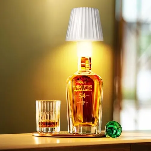 LANMOU LED Akku Flaschenlampe, IP54 Flaschenlampe Aufsatz LED, 5200 mAh Batterie, Flaschenlicht Touch Dimmbar, Aluminium, für Innen & Außen Restaurant Bar Schlafzimmer Camping