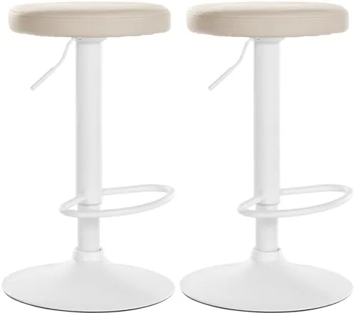 CLP 2er Set Barhocker Ponte Kunstleder in beige von CLP