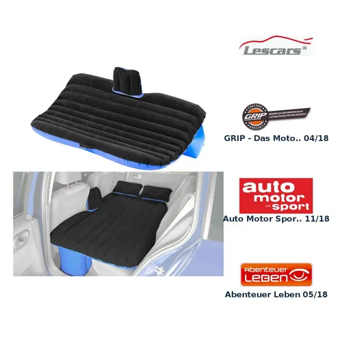 Lescars Aufblasbares Bett für den Auto-Rücksitz mit 12-Volt-Luftpumpe