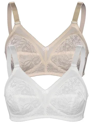 Sassa Set: Soft-BH 2er Sparpack Soft BH ohne Bügel SHINY JACQUARD (Spar-Set, 2-tlg) -