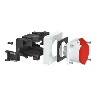 OBO Bettermann 71GDCEE16 CEE-Geräteeinbaudose 16A - Leitungs- & Strebenkanäle mit 3- oder 5-poliger CEE-Steckdose, ideal für sichere und flexible Stromversorgung in industriellen Anwendungen.